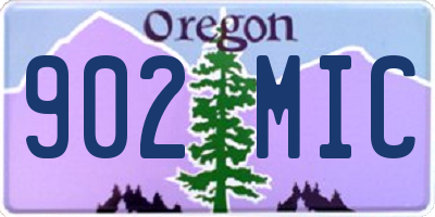 OR license plate 902MIC