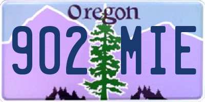 OR license plate 902MIE