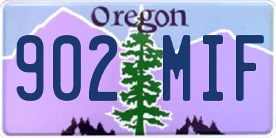 OR license plate 902MIF