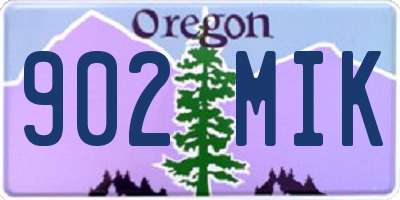 OR license plate 902MIK