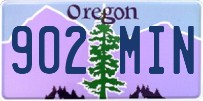 OR license plate 902MIN