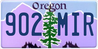 OR license plate 902MIR