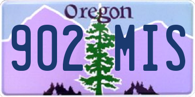 OR license plate 902MIS