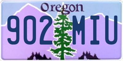 OR license plate 902MIU