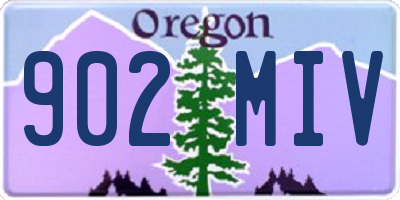 OR license plate 902MIV