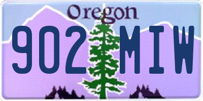 OR license plate 902MIW