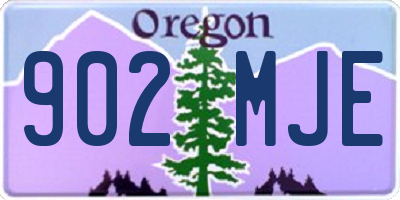 OR license plate 902MJE