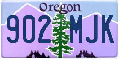 OR license plate 902MJK