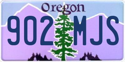 OR license plate 902MJS