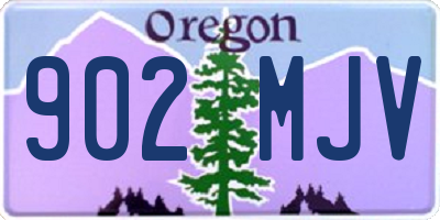 OR license plate 902MJV