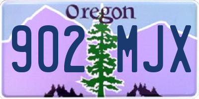 OR license plate 902MJX
