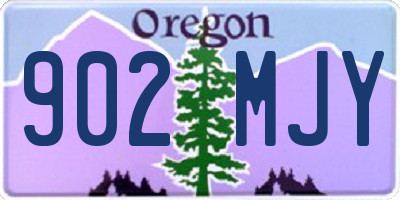 OR license plate 902MJY