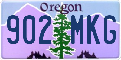 OR license plate 902MKG