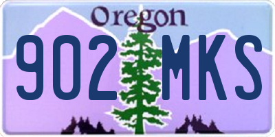OR license plate 902MKS