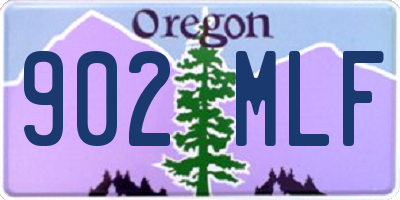 OR license plate 902MLF
