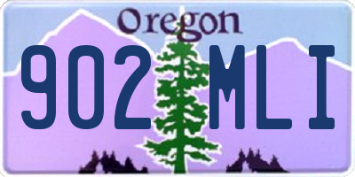 OR license plate 902MLI