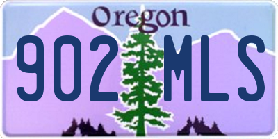OR license plate 902MLS