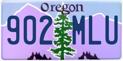 OR license plate 902MLU