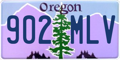 OR license plate 902MLV