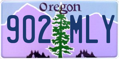 OR license plate 902MLY