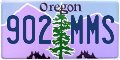 OR license plate 902MMS
