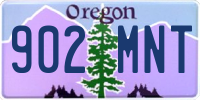 OR license plate 902MNT