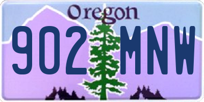 OR license plate 902MNW