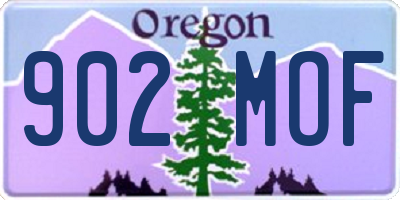 OR license plate 902MOF