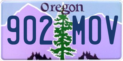 OR license plate 902MOV