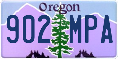 OR license plate 902MPA