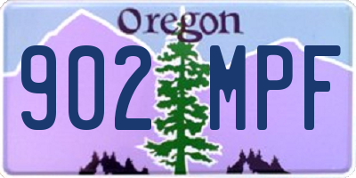OR license plate 902MPF