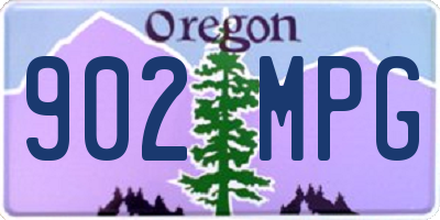 OR license plate 902MPG