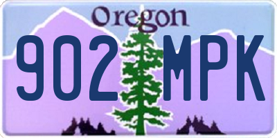 OR license plate 902MPK