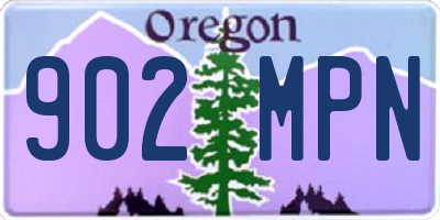 OR license plate 902MPN