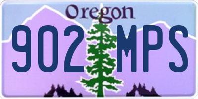 OR license plate 902MPS