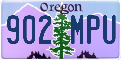 OR license plate 902MPU