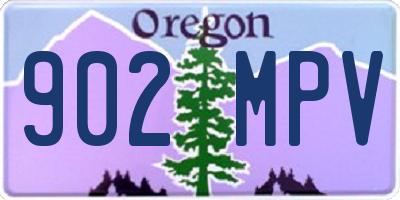 OR license plate 902MPV