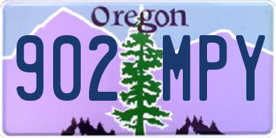 OR license plate 902MPY