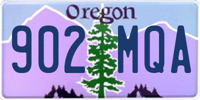OR license plate 902MQA