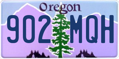 OR license plate 902MQH