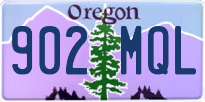 OR license plate 902MQL