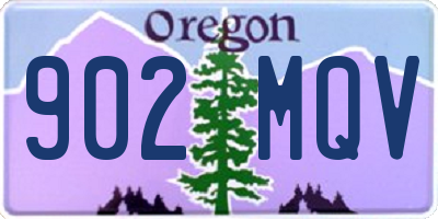 OR license plate 902MQV