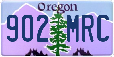 OR license plate 902MRC