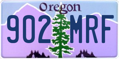 OR license plate 902MRF