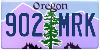 OR license plate 902MRK