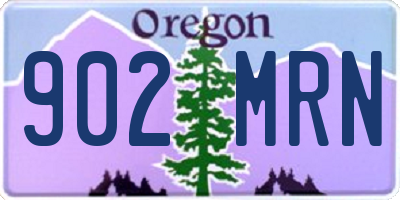 OR license plate 902MRN