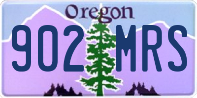 OR license plate 902MRS