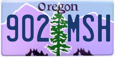 OR license plate 902MSH