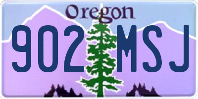 OR license plate 902MSJ