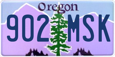 OR license plate 902MSK